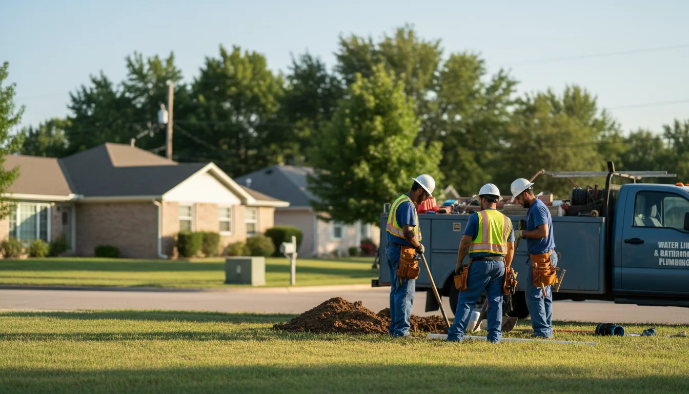 Residential water line and bathroom plumbing service in Christiana, PA